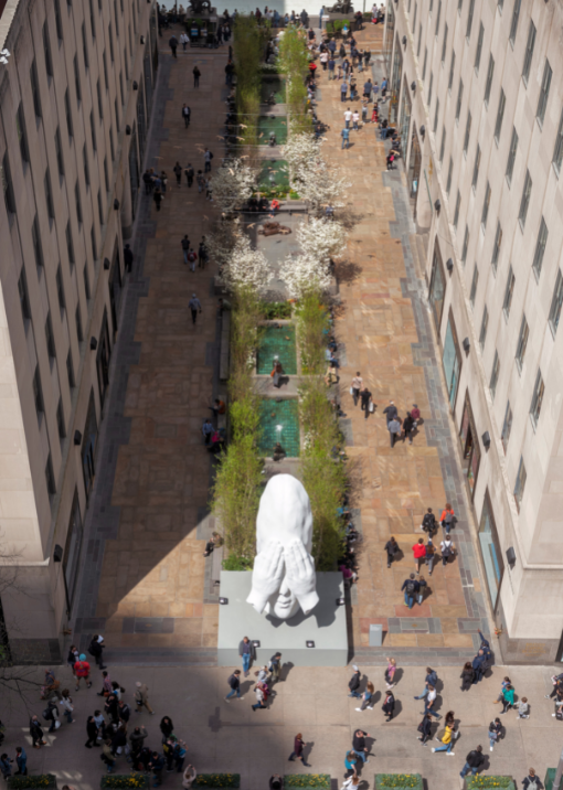 Frieze Sculpture at Channel Gardens in Rockefeller Center.