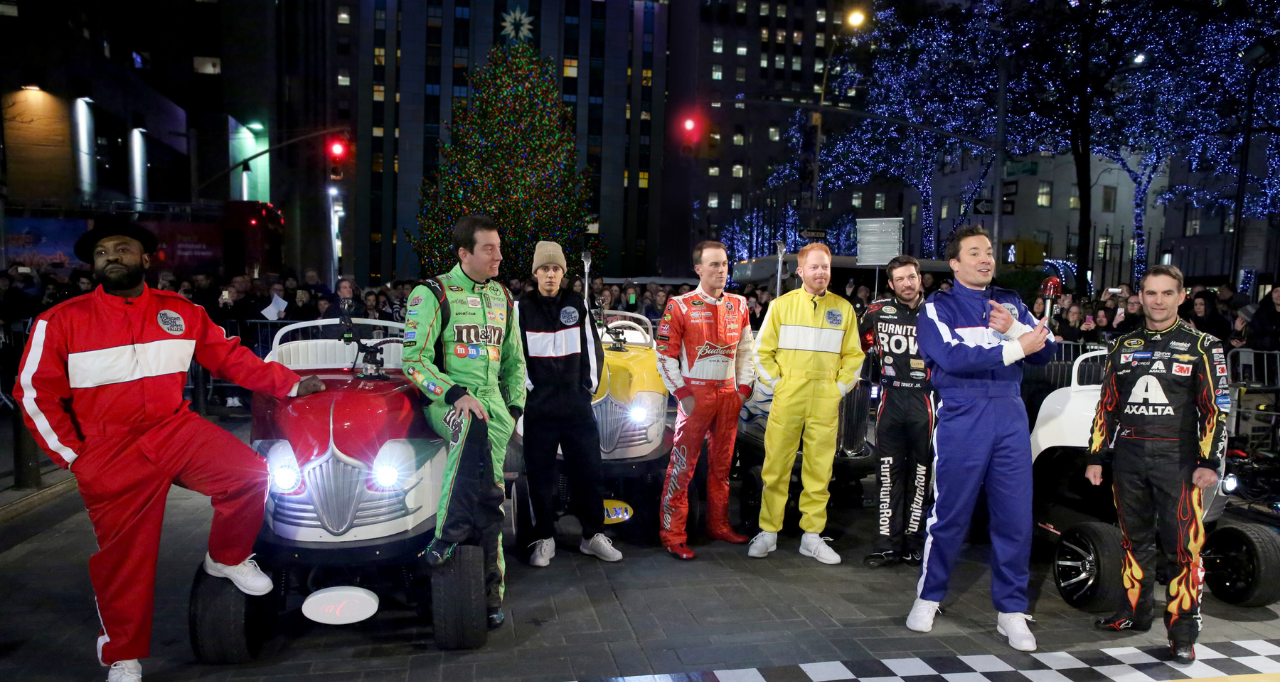 "Jimmy Fallon" guests with racecar