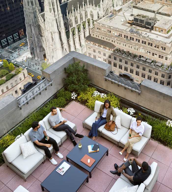 Colleagues on Terrace